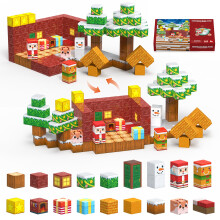 Christmas Magnetic Building Blocks Set 150PCS STEM Magnetic Tiles for Kids Ages 38 Holiday Playset