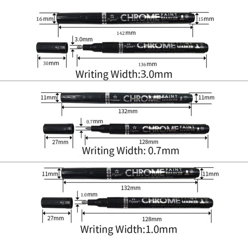 Silver Mirror , Liquid Mirror Chrome  Model Gloss Oil-based Paint  Pen Watercolor (3.0mm) 1