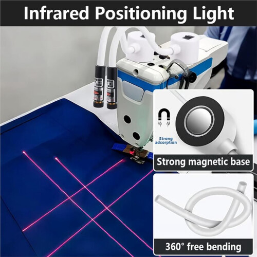 Magnetic Positioning Quilting Laser Light for Sewing Machine - Dot/Straight /Crosshair Replaceable Header