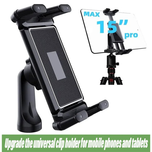 Tripod Monopod Universa Holder Mount,Stand Compatible with 7"- 15" Tablets ,4"-7"Folding Screen/Straight Panel Phone 2