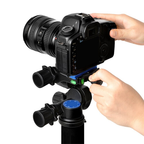 GD3WH CN 3-Way Geared  Magnesium Alloy Panoramic Tripod  for DSLR Camera Precise Three-Dimensional PTZ 2