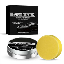 Gloss Ceramic Car Wax with Sponge, Long Lasting Paint Protection and Hydrophobic Coating Kit