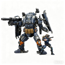 1:25 Poseable Mech Action Figure with Soldier, HandPainted Collectible Model Set