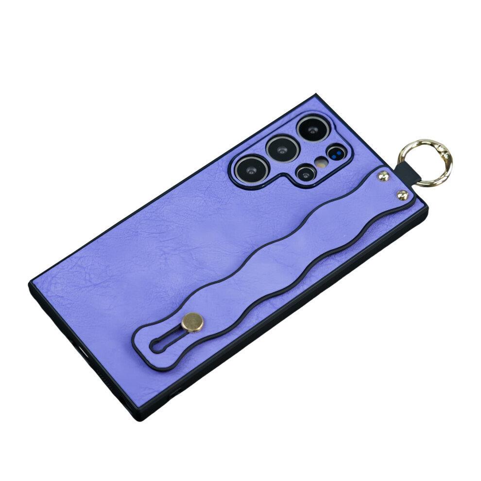 Cute Cartoon Case For Samsung Galaxy S25 Ultra With Wrist Strap Kickstand, Shockproof Tpu Protective Cover Purple 9330225962267