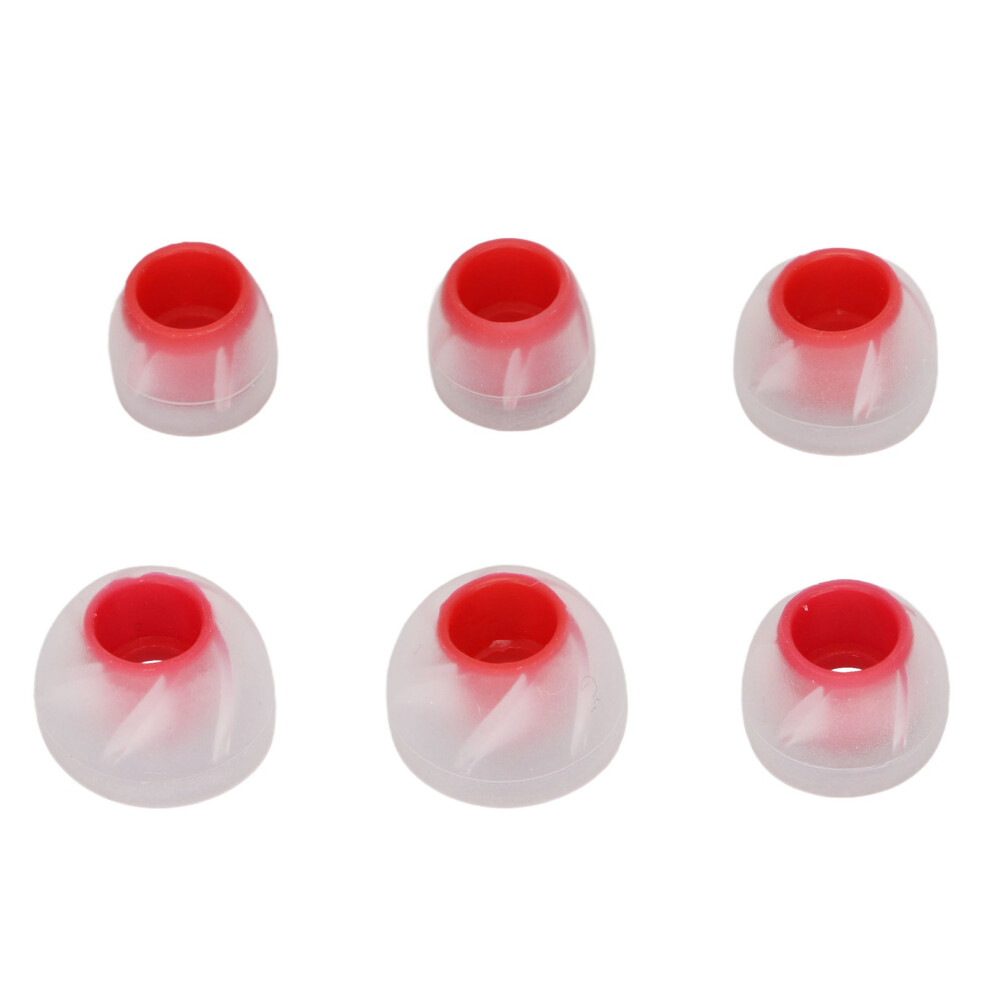Noise-Cancelling Silicone Ear Tips 6Pcs Fit 4.5-6.5Mm Earphone Sound Hole Red 8791390491524