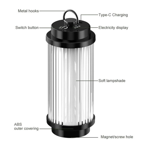 USB Rechargeable Camping Lanterns Outdoor Tent Lamp Powerful  LED Flashlights Camp Light 2