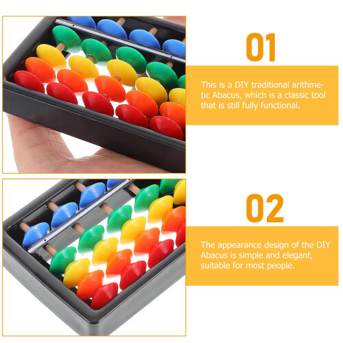 Colorful 9 Row Plastic Abacus for Kids Math Counting and Mental Arithmetic Practice Classroom Tool 2