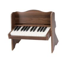 Kids Piano Keyboard with Weighted Keys, ChildSafe Wooden Design, Nordic Style, Deep Wood Color