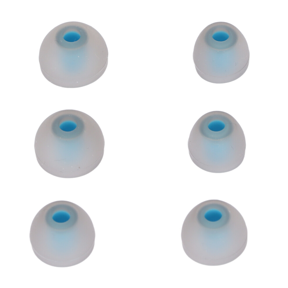 3 Pcs Silicone Ear Tips For Earphones, Noise-Reducing, Blue/Gray 4651390491600
