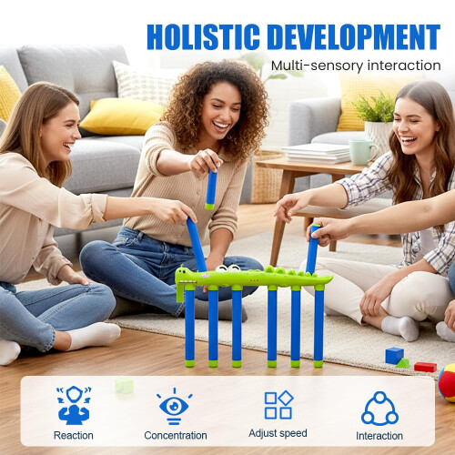Reflex Training Game with Adjustable Speed Modes and GlowintheDark Sticks for Hand Eye Coordination (Blue) 1