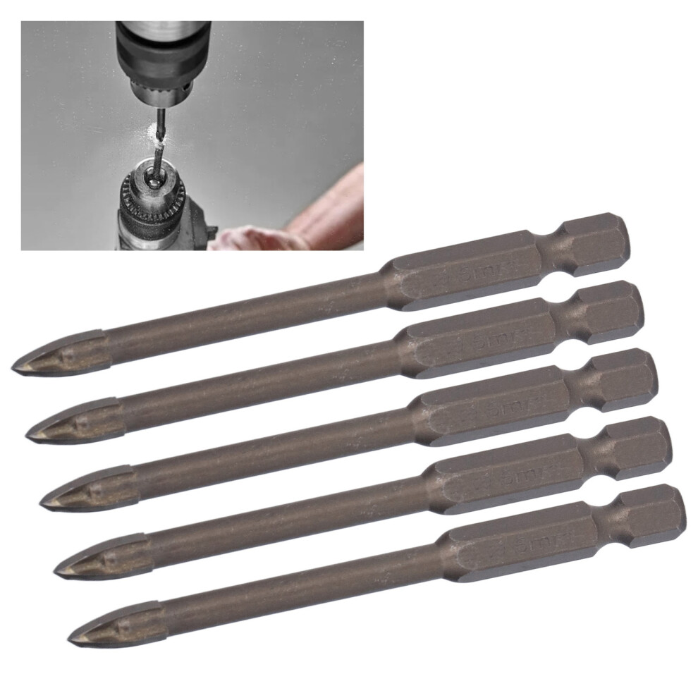 6Mm Cross Drill Bit 1/4In Hex Shank For Glass, Concrete & Tile 5011390491786
