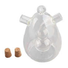 Glass Oil & Vinegar Dispenser 100x115mm Sealed 2-in-1 Transparent