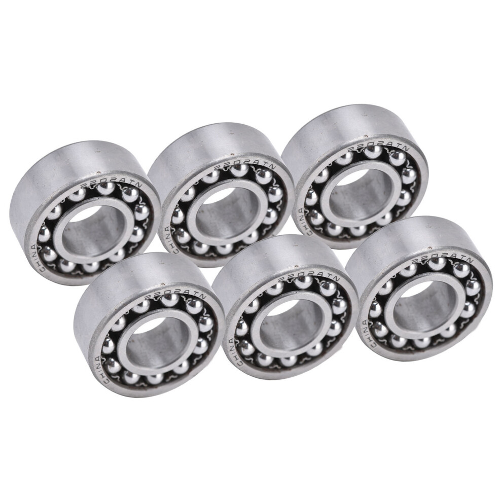 6Pcs Self Aligning Ball Bearing 2202 15Mm Inner Dia 35Mm Outer Diameter 5031390491838