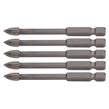 5 Stück Kreuzbohrer 7 mm Hartmetall 1/4 Zoll Sechskantlochbohrer für Glas & Beton