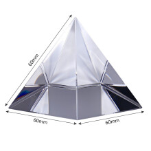 Optischer Kristallpyramidenprisma 2,4 Zoll Mehrfarben für Wissenschaft & Dekoration