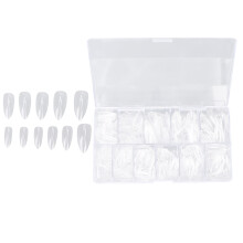 500pcs Transparent Plastic Nail Tips Set Portable DIY False Nails for Women