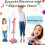 Wireless Karaoke Microphone with Bluetooth, LED Lights, Echo Effects and Adjustable Stand for Kids 4