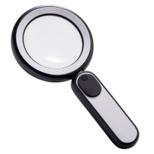 Rechargeable Magnifier with Light, Handheld Luminous Magnifier 21 LED 3 Modes Lighting Book Magnifier