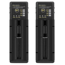 2X 18650 Battery Charger 26650 USB Nickel Hydrogen Aa Aaa 21700 Single Slot Lithium Battery Charger