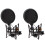 2X Microfono Professionale Mic Shock Mount con Supporto Articolato Shield   Stand per Studio Broadcast 1