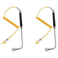 2X NR-81533B Sensor Tipo K Sonda de Temperatura de Superficie de ángulo Recto Termopar de Alta Temperatura -50 Una 500