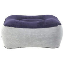 PVC Inflatable Foot Pad Pillow, Travel Flocking Pillow Relaxation Pad Outdoor Foot Massage Pad