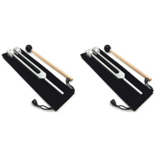 2X OM136.1Hz Aluminum Alloy Musical Tuning Fork Instrument Kit for Sound Healing Sound Vibration Tools