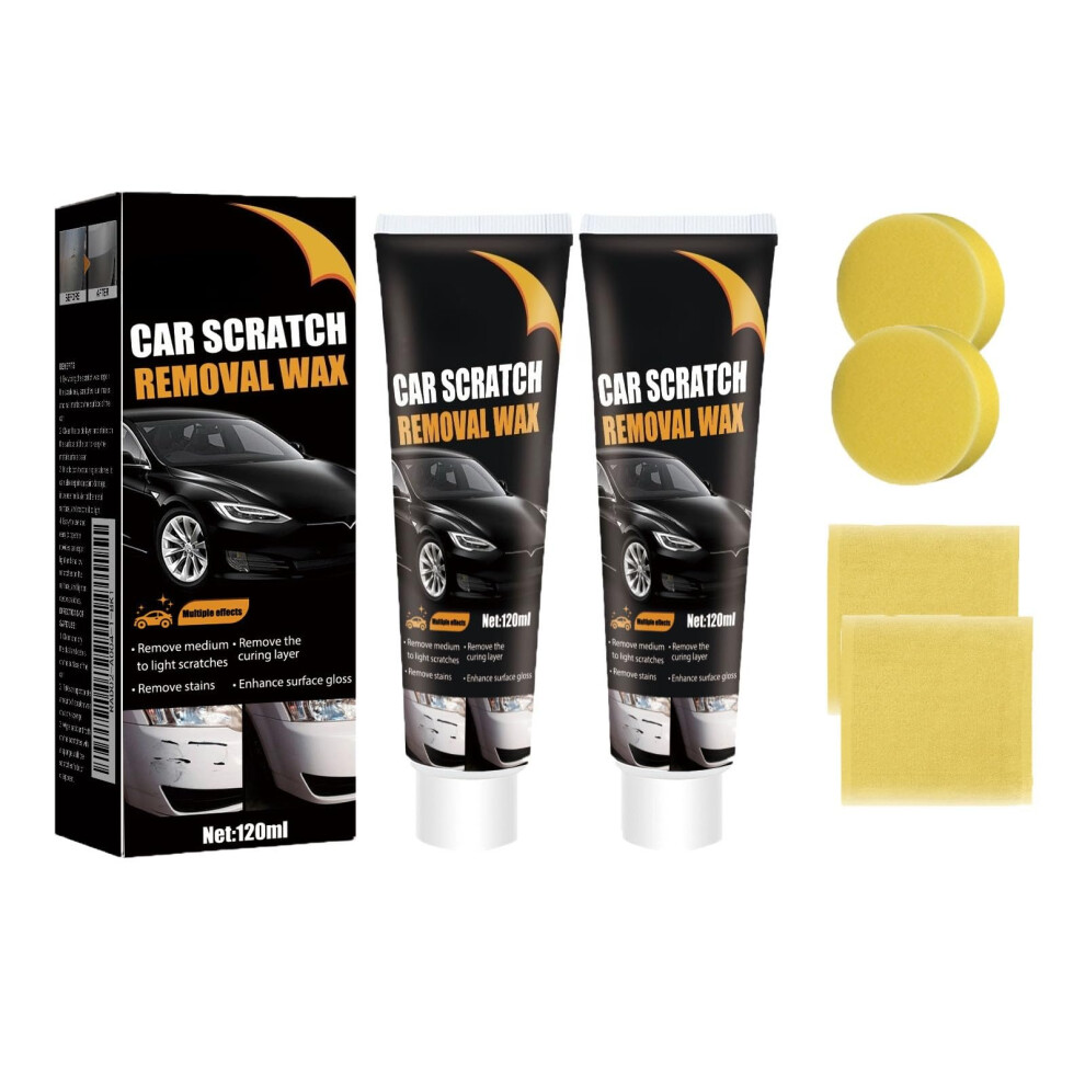 Car Scratch Remover Kit With Sponge, Deep Scratch Paste For Cars, Easy Diy Application, Longlasting Shine (2Cps) 9330225962588