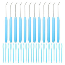 36Pcs Loom Hook Set,Knitting Loom Hook Crochet Needle Hook Plastic Sewing Needles for Knitting Looms Knitting Boards A