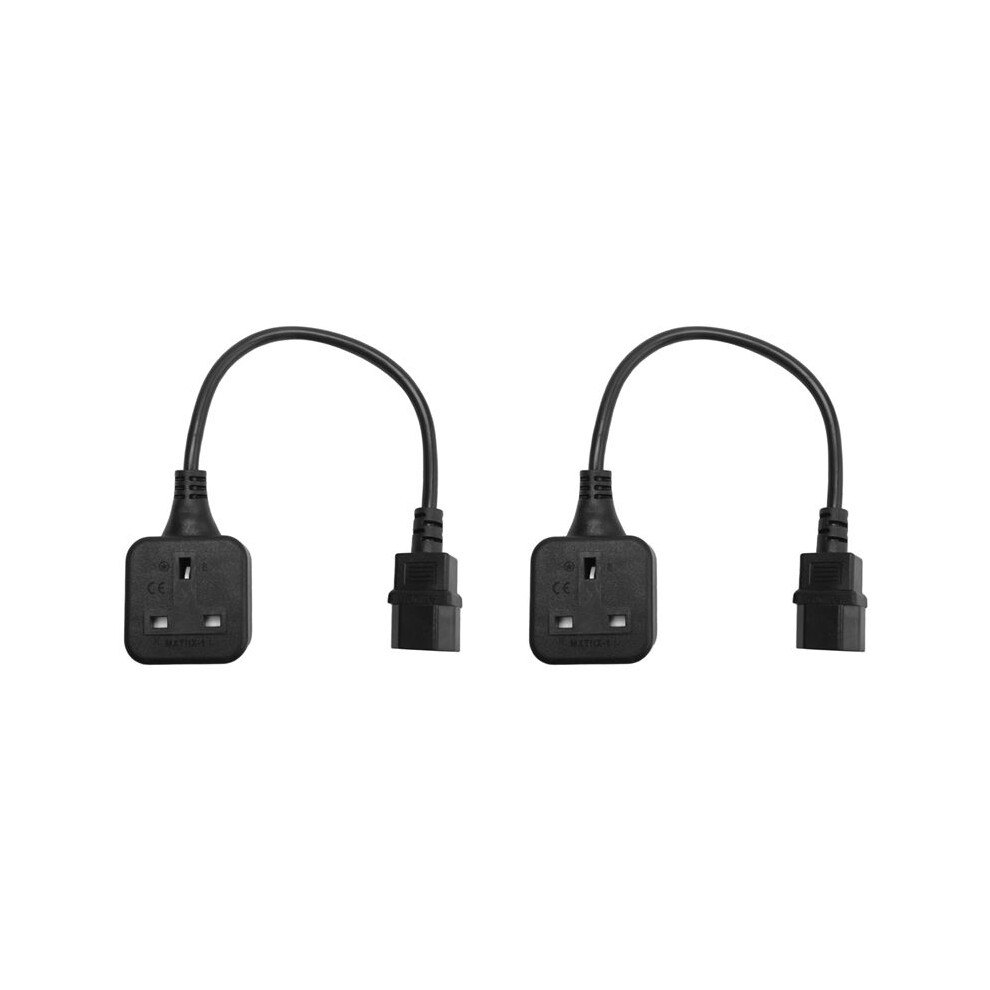 Photos - Other Electrical Equipment 2X IEC320 C14 to UK BS1363A Outlet Socket,IEC C14 Male Plug to UK 3Pin Female Socket Power Adapter Cable(0.)