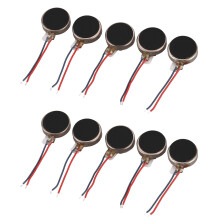 10Pcs DC3V / 0.1A 1.5V / 0.05A 10 x 2.7 mm Muenze Handy Vibrationsmotor Silber
