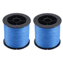 2X 500M 30LB 0.26mm Ligne de Peche Forte Tresse 4 PE Bleu Brin