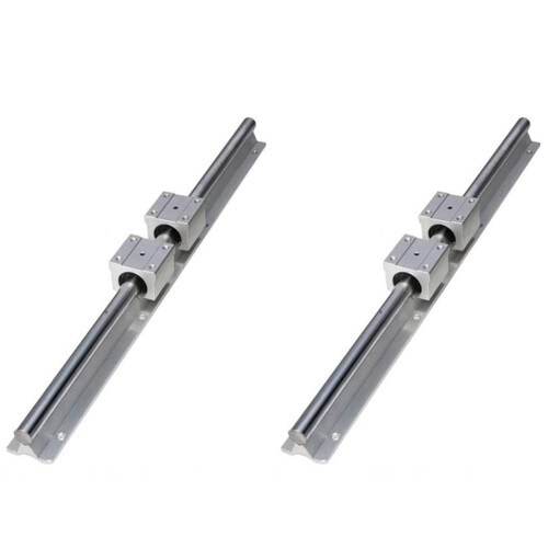 Linear Rails and Bearings,2Pcs Linear Guide Rail 500mm +4Pcs Linear Bearing 12mm Slide Blocks SBR12UU