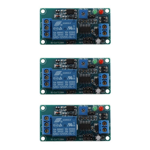 3X SRD-12VDC-SL-C NC Timer with 12V  Timing Control