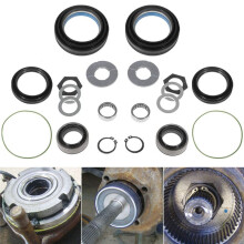 Outer Axle Dust Seal & Inner Tube Seal & Needle Bearing & Snap Ring & Thrust Washer Seals Kit for F250 F350 F450 F550
