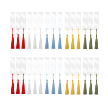 30 PCS Rectangle Acrylic Bookmark Blank Clear DIY Unfinished Book Markers with Colorful Tassels Ornaments Crafts Decors