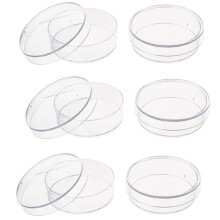 30 Stueck 35mm x 10mm Sterilen Plastik Petrischalen mit Deckel für LB Platte Hefe(Transparent Color)