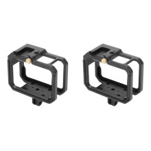 2X Frame Case Camera Cage for Hero 9 10 11 Action Camera Double Cold Shoe Mount Form-Fitted for Cooling Cage