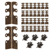 30PCS Corner Protectors, Baseboard Corner Protectors, Baseboard Corner Protectors, Vintage Metal Corner Protector Bronze