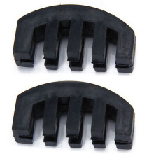 2X Sourdine de 4/4 Violon Noir en Caoutchouc