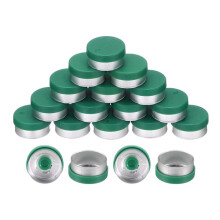 Flip Off Caps, 200PCS Burr-Free Flip Off Top Caps Seals Flip Off Seals Caps Cover Green, 20mm