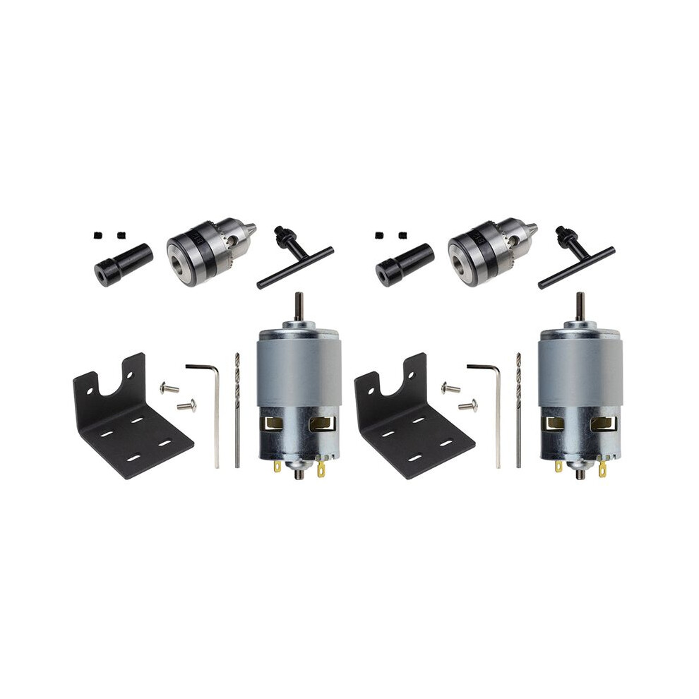2X 775 Motor 10000Rpm 12V Lathe 775 Motor With Hand Drill Chuck And Milling Machine Mounting Bracket 6032853605198