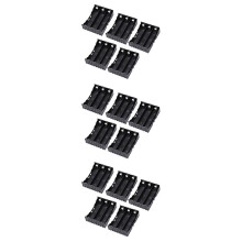 15 Pcs Black Plastic 3 x 3.7V 18650 Batteries 6 Pin Battery Holder Case