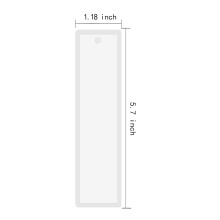 12 Pcs/Set 5.7 Inch Rectangle Silicone Bookmark Mold DIY Bookmark Mould Making Epoxy Resin Jewelry Transparent Mold