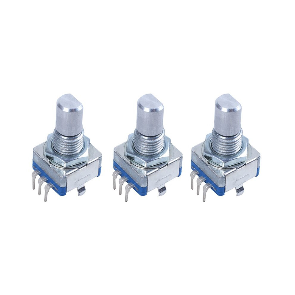 3X 20-Point Shaft Detents Encoder And 360 Degree Rotary With Push Button + Silver 4711647315162