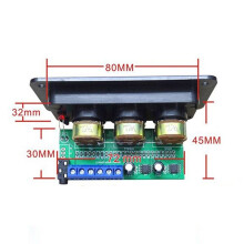 2X Digital Power Amplifier Board Stereo Amp NS4110B Sound Amplifier 2X20W HIFI Amplificador Treble Bass Tone, with Panel