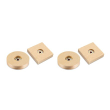 4 Pieces Wood Light Display Base Wooden LED Display Base Crystal Glass Light Base Stand Wood LED Display Stand