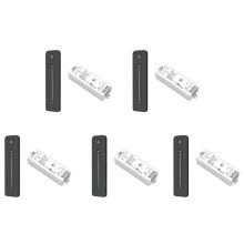 5X LED Dimmer 12V 5V 24V 36V 8A PWM Drahtloser RF Schalter mit 2,4G Helligkeits Anpassung Kontakt Fernbedienung für LED Einfarb Streifen