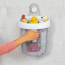 2X Almacenamiento Colgante para Juguetes de Baño con Malla de Secado Rápido, y Gris