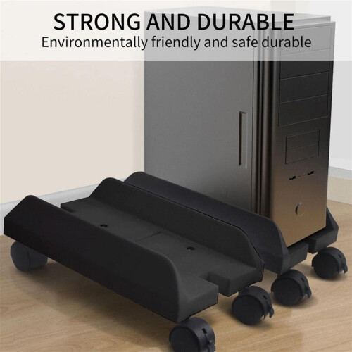 PC Tower Stand with 360 Rotating Wheels, Adjustable CPU Holder for Better Airflow and Dust Protection 2